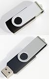 Premium Metal/Black Swivel USB 8 GB