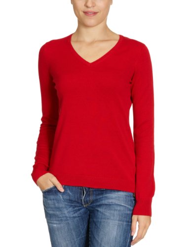 ESPRIT Damen Pullover N29550, Gr. 36 (S), Rot (mission red 619) Preisvergleich