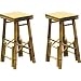 Homestyle BABBS2 2-Piece Outdoor Bamboo Bar Stool Set
