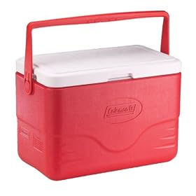 Coleman 28-Quart Cooler With Bail Handle, RedColeman 28-Quart Cooler With Bail Handle