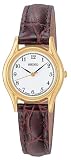 Seiko Womens Brown Leather Strap Watch #SXGN38
