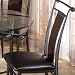Hillsdale Midtown Dining Set - Rectangular Table w/Glass Top and Four Chairs
