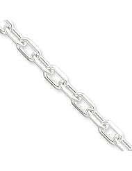 5.5mm, Sterling Silver, Diamond-Cut Cable Chain, 24 inch