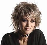 Halloween Costume Accessories Adult Wigs Womens Shag Punk Dirty Blonde 1980s 80s Theme Party Wig