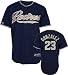 Adrian Gonzalez Jersey: Adult 2010 Majestic Alternate Navy Replica #23 San Diego Padres Jersey - Small