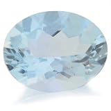 Aquamarine 10x8 MM Oval Brilliant Cut: 2.25 Carats - FREE Beautiful Gemstone Box, FREE Gemstone Information card by GIA Gemologist Michael Valitutti