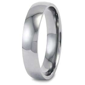 Special Price! Polished Domed Stainless Steel Ring (5.0mm) - Size 5.0