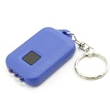 Mini Solar Power 3 LED Flashlight Torche with Key Chain Deep Blue