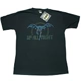  : DC COMICS BATMAN "UP ALL NIGHT" T Shirt 30/1 Licensed