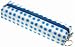 3D Lenticular Pencil / Cosmetic Purse / Case, GLOBO, DOTS , BLUE