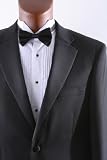 Men's Single Breasted Two Button Black Super 150s Tuxedo