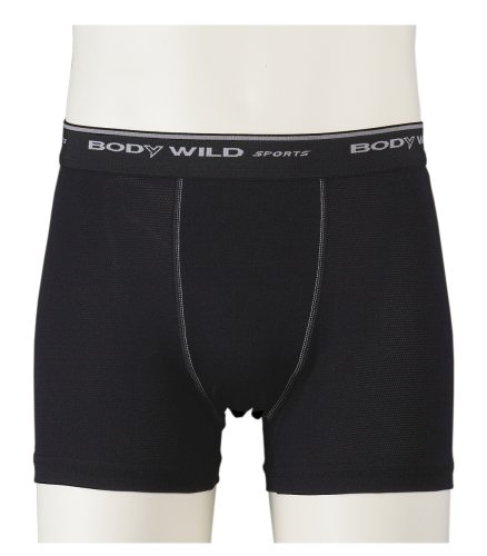 グンゼ BODYWILD SPORTS クールメイクメッシュ ボクサーパンツ ブラック BP1170