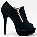 Qupid GAZE-311 Platform High Heel Peep Toe Zipper Detail Ankle Boot Bootie