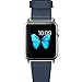 J&D Compatible for Apple Watch Series 1/2/3/4 42mm Modern Series Leather Strap Replacement Wrist Band with Metal Clasp Adapter for 42mm Series 1/2/3/4, Blue