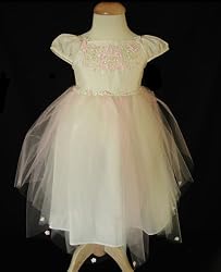 NWT Brand New Flower Girl Wedding Ivory and Pink Ballerina Dress