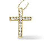 1/2ct tw cross pendant