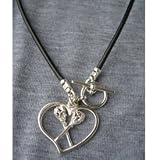 LACROSSE HEART CHARM TOGGLE NECKLACE