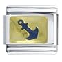 Golden Italian Charm Bracelet Blue Anchor Work & Leisure