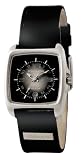 Kahuna Stainless Steel Ladies Black Analogue Dial & Black Leather Strap Watch
