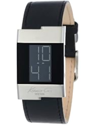 Kenneth Cole New York Womens KC2315-NY Digital Black Leather Watch