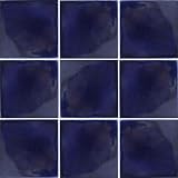 Mexican Tile - Set of NINE 4x4 Cobalt Blue Talavera Tiles