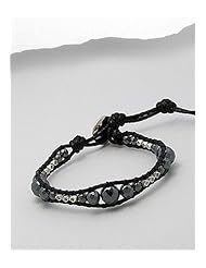 Cotton Semi GemStone Beads Bracelet In White Base