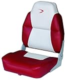 UPC 085211744875 product image for Wise Contoured Folding High Back Boat Seat, Grey/Red | upcitemdb.com
