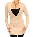 Blue Banana Cable Knit Long Wrap Jumper