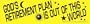 GOD'S RETIREMENT PLAN IS OUT OF THIS WORLD decal bumper sticker