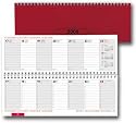 Wagenmann Querkalender, 1 Woche/2 Seiten, rot, 6243