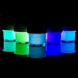 Glominex AT955 Ultra Glow in the Dark Paint - Assorted Colors (1/2 Fluid Ounces) - 5ct