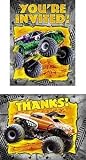 Monster Jam Trucks Invitations and Thank You Notes 16 Pack Monster Jam Trucks Invitations and Thank You Notes 16 Pack