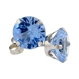 10k White Gold 8mm Light Blue Topaz Stone Stud Earrings 41Z7ic4NYLL. SL160 10k White Gold 8mm Light Blue Topaz Stone Stud Earrings