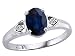1.09 cts Genuine Sapphire and Diamond Ring - 14kt White or Yellow Gold