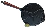 Skeppshult heart pancake iron with wooden handle
