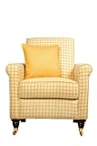 angelo:HOME Harlow Chair Yellow and White Check