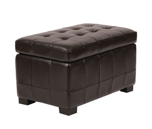 Safavieh Hudson Collection NoLIta Brown Leather Small Storage Bench On Sale