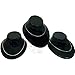 3 Pc Black Display Bust Jewelry Necklace Chain Stands
