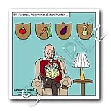Londons Times Funny Food Coffee other Digestibles - Bill Felkman Vegetarian Safari Hunter - Iron on Heat Transfers