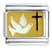 Jewelry : Cross And Dove Animal Religious Italian Charms Bracelet Link