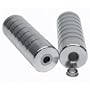 Black Ops BMX Alloy Jumbo Axle Pegs, Lead Foot, 33mm Diameter, 3/8 Or 14mm Axle, Silver