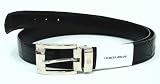 Giorgio Armani - Giorgio Armani Leather Croc Design Black Men's Belt