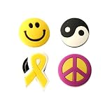 Urban Boundaries Novelty Shoe Decorations/Charms for Clogs, Crocs, Bracelets, & More (Sold Individually or in Packs) - Peace, Love, & Hope 4-Pack ($4.49)