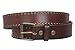 Genuine Vintage Retro Circle Studded Leather Belt - Interchangeable buckle