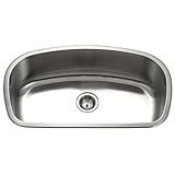Houzer MB-3300-1 Medallion Gourmet 32-7/16-by-18-7/19-Inch Single Bowl Undermount Stainless Steel Sink