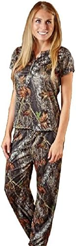 Mossy Oak Pajamas Womens Silky Camo Lounge Top w Pants 2pc Set Jrs XL