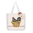 Chicken in Basket Canvas Tote Bag