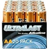 Ultralast AA Alkaline Battery Bulk Pack - 20 Pack - Model UL20AAVP Alkaline Batteries