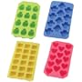 HIC Brands that Cook Assorted Flexible Non Stick Ice Cube Trays - Set of 4
