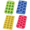 HIC Brands that Cook Assorted Flexible Non Stick Ice Cube Trays - Set of 4